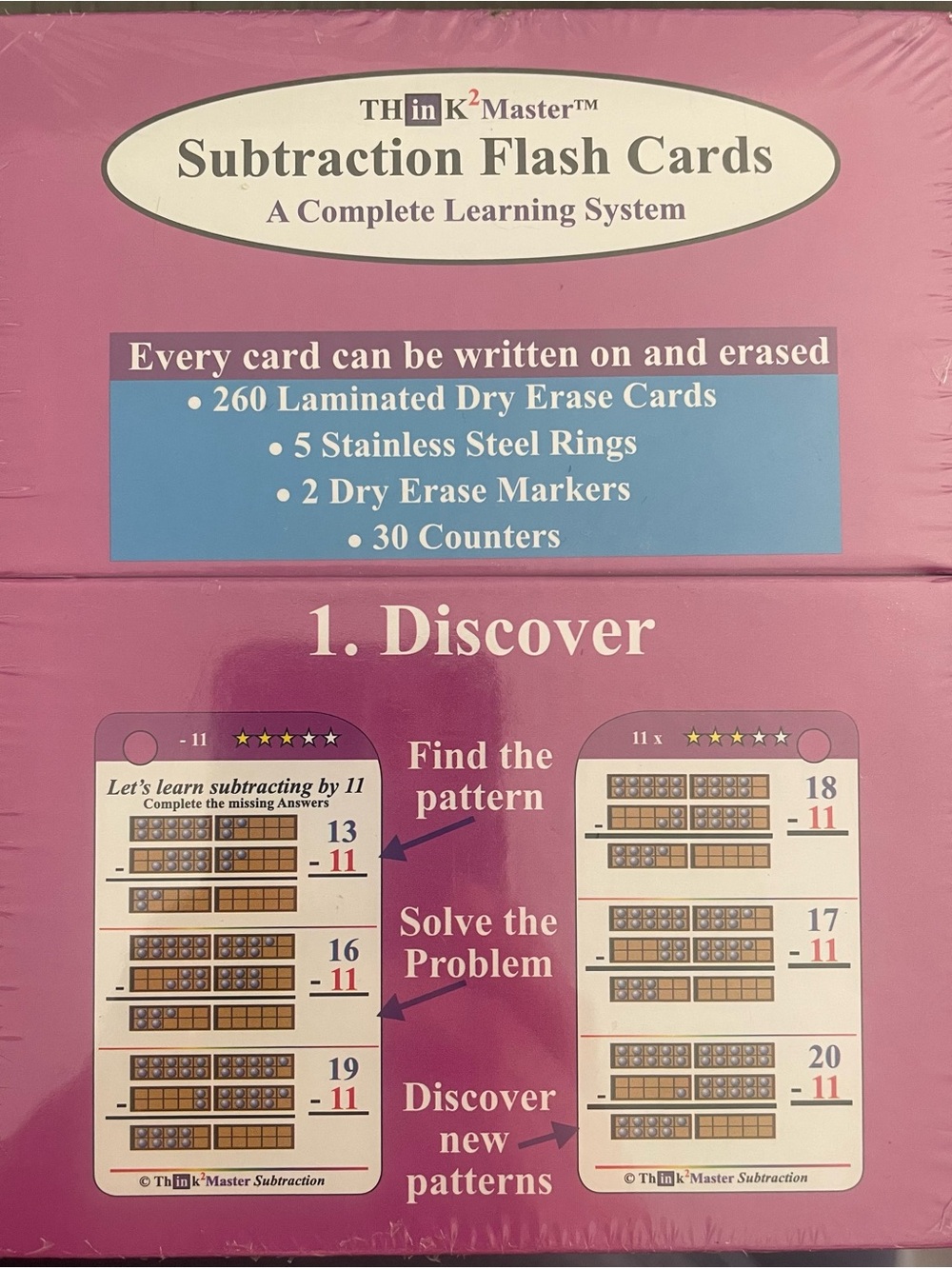 New Th!nK2Master Subtraction Flash Cards